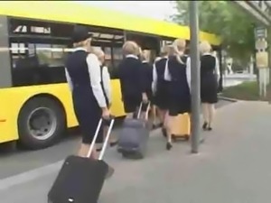 Busty Stewardess Public Handjob In The Bus - Snake