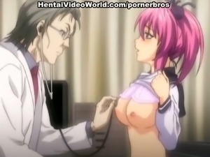 Pink haired anime chick fucked by trickster doctor