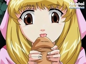 Lovely anime babe and huge cock