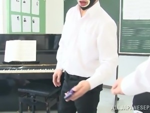 piano teacher is exploited by her students