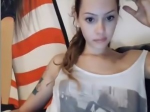 Cute girl stripping on cam