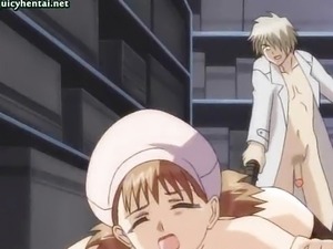 Anime maid gets fisted by her boss