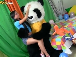 birthday party with panda