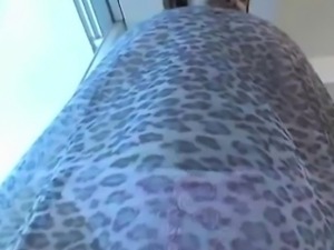 Asian preggo has her big tits groped