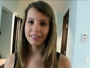 Big boobs brunette teen girl Hanna Heartley cum swallows