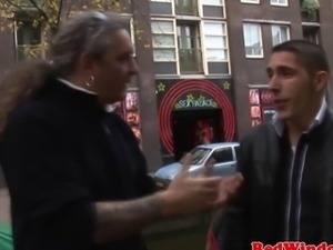 Real dutch prostitute gets cum on pussy