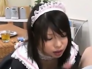 Beautiful Asian Maid Giving Blowjobs