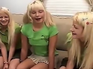 Blonde Twins In A Lesbian Threesome