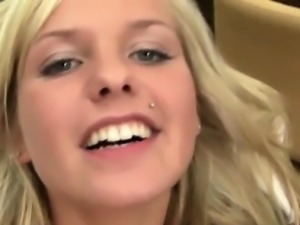 Cute blonde Bella gets pounded POV