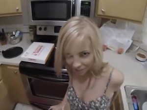 Krystal rides cock on reverse in POV style