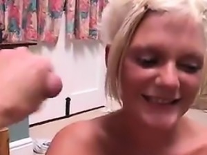 Short Haired Blonde Double Penetrated