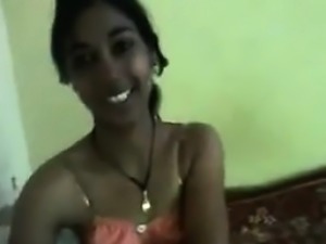 Skinny Indian Girl Getting Naked At Home
