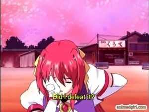 Redhead anime hot drilled allhole by tentacle