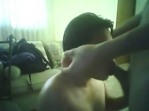 Amateur latino gets his ass fucked, blows and gets a facial