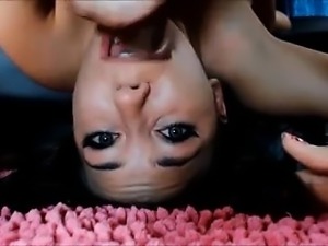Ravishing young nympho takes every hard inch of cock down her throat