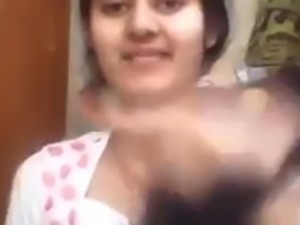 Cute Indian Bitch Playing With Her Boobs