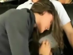Real blowjob in cafe that is crowded