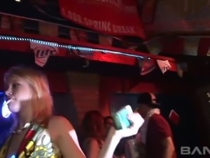 Slutty sex hungry GFs perform dirty dance in the club and hope to get fucked...