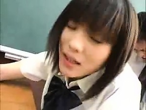 Slutty Japanese teen with a heavenly ass delivers a marvelo