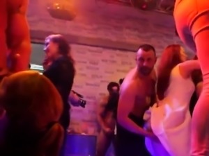 Horny chicks get fully insane and naked at hardcore party