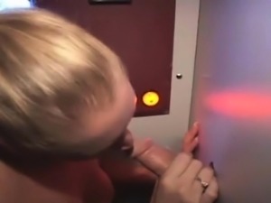 Goofy Looking Blonde Amateur Sucking Dick At Glory Hole