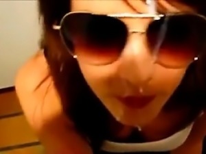 Adorable girl gets jizzed