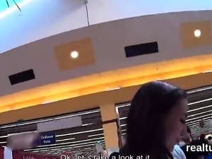 Gorgeous czech kitten gets seduced in the mall and nailed in