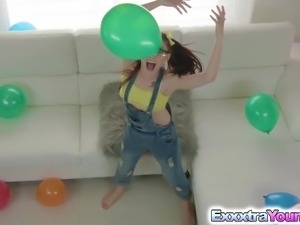Playful teen Kandi Quinn love to fuck a huge dick