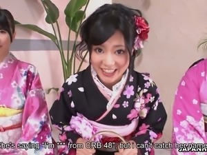 Sexy geishas know how to share a dick and their BJ skills are second to none