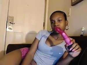 Ebony black camgirl webcam toys show
