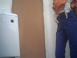 Skinny white booty of a stranger girl filmed in the toiletroom