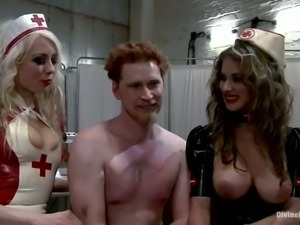 Felony and Lorelei Lee Make Machine Fuck Guy in Femdom Bondage video