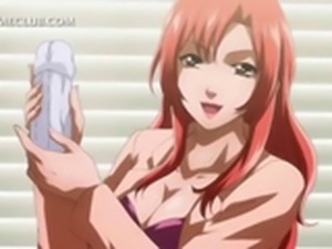 Pretty anime teacher blowing cock gets jizzed all over