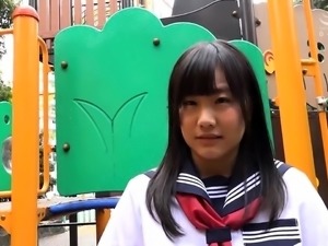 Pretty Japanese schoolgirl with big boobs loves hardcore sex