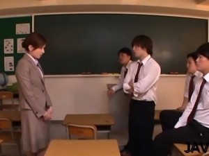Lewd japan teacher hard sex