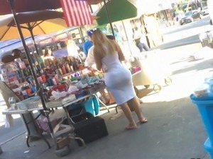 big booty in white dress