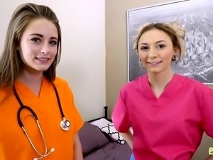 Horny nursing student Chloe Temple uses her stepbros dick
