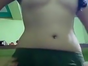 Beautiful Indian college girl showing her body
