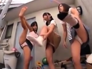 Naughty Japanese teens getting schooled in hardcore sex