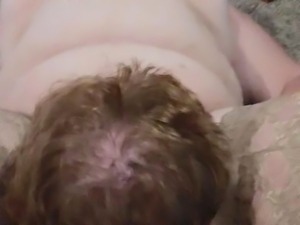 Fucking my BBW wife while she eats blonde pussy