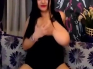 A Primer - Big tit brunette riding her dildo tits bounce