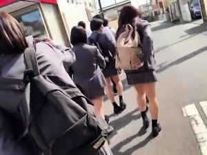 Amateur Oriental teens schooled in hardcore group fucking