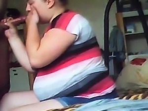 Fat girl nice blowjob