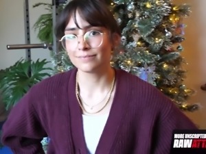 Skinny and shy Kitty Valance sheds her nerdy nature for cock