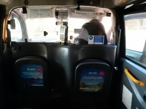 Sexy blonde widow got it hard in the taxi