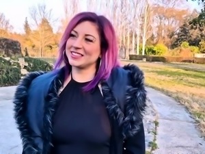 Hot tattooed milf picked up and pounded hard by two boys