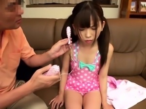 Amateur asian toyer toying at home