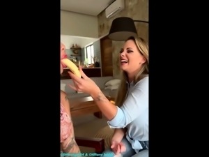 Lovely blondes lesbian licking