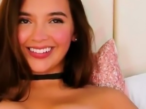 Stacked brunette goes solo toys and masturbation