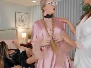Two babes both find out they are transgenders, so it's time for anal